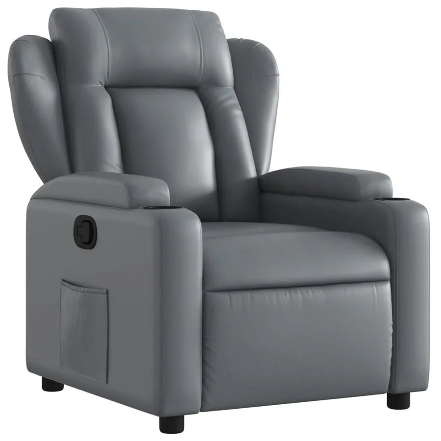 Fauteuil inclinable Gris Similicuir - 2