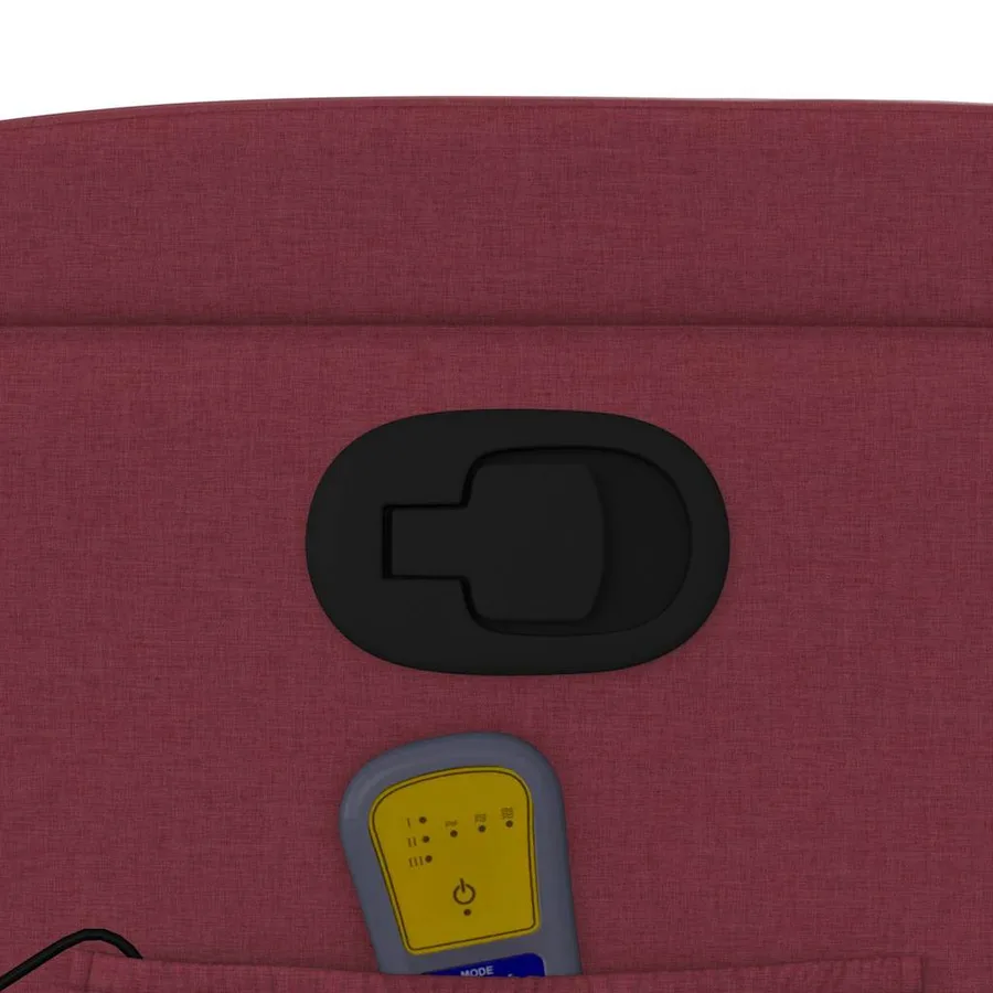 Fauteuil de massage inclinable Rouge bordeaux Tissu - 10