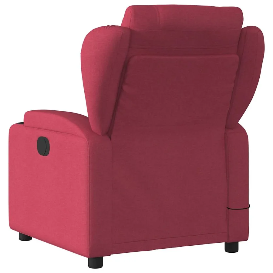 Fauteuil de massage inclinable Rouge bordeaux Tissu - 4