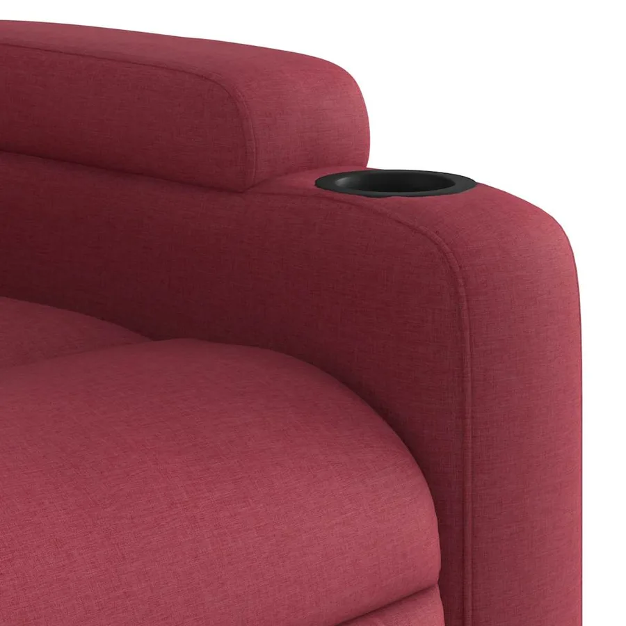 Fauteuil de massage inclinable Rouge bordeaux Tissu - 9