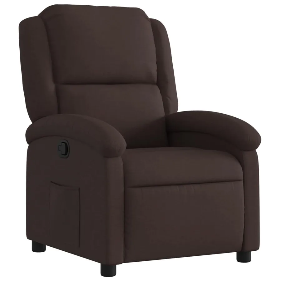 Fauteuil inclinable Marron foncé Tissu - 2