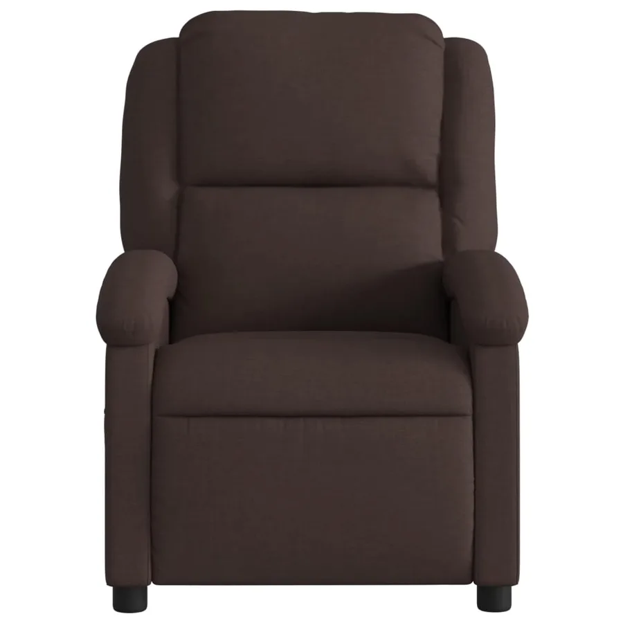 Fauteuil inclinable Marron foncé Tissu - 3