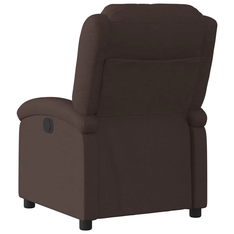 Fauteuil inclinable Marron foncé Tissu - 5