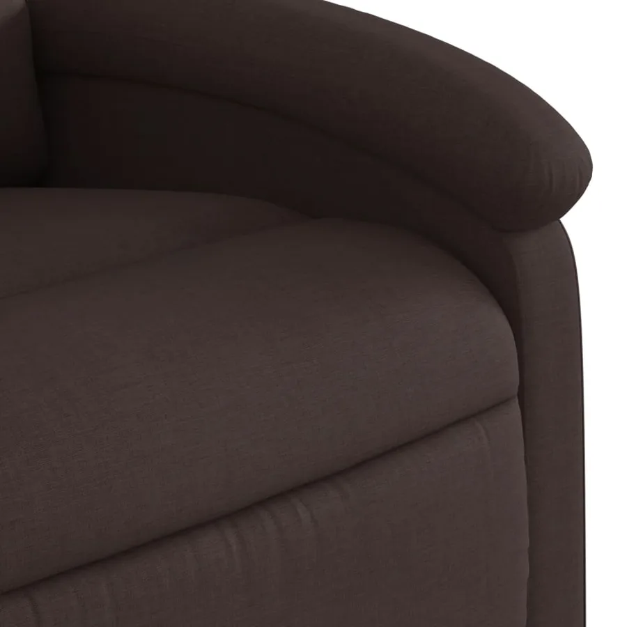 Fauteuil inclinable Marron foncé Tissu - 8