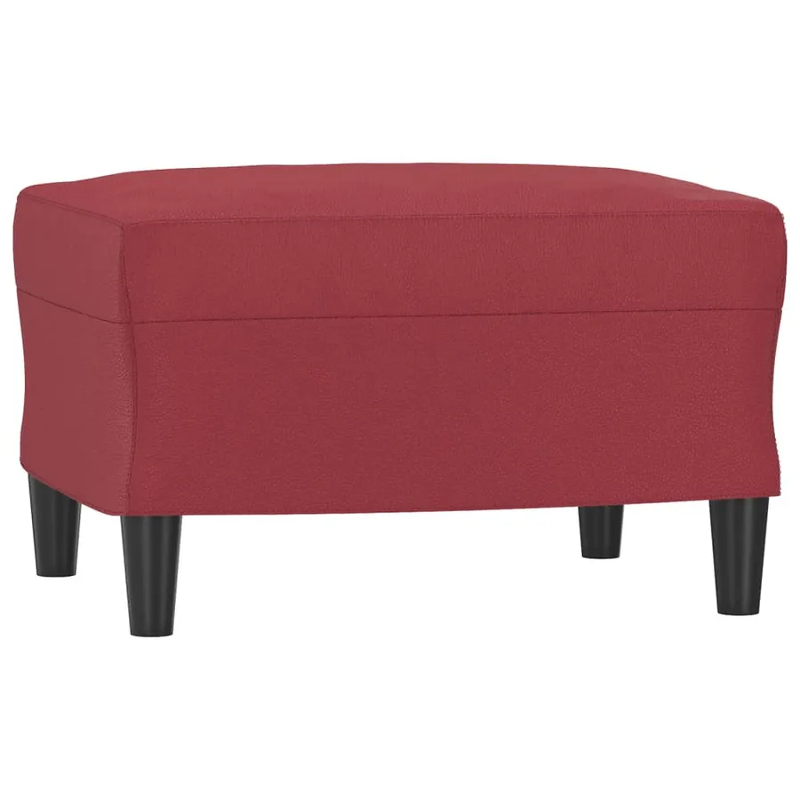 Ensemble de canapés 3 pcs et coussins Rouge bordeaux Similicuir - 5