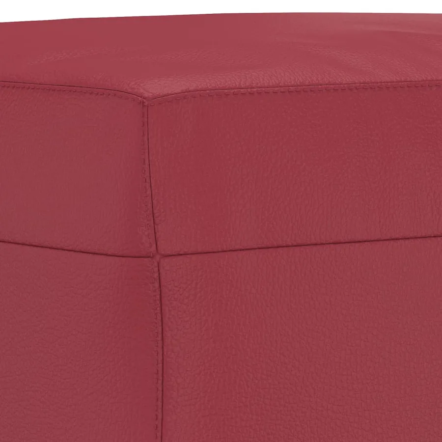 Ensemble de canapés 3 pcs et coussins Rouge bordeaux Similicuir - 7