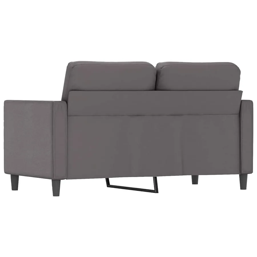 Canapé à 2 places Gris 120 cm Similicuir - 6