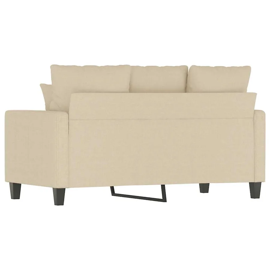Canapé à 2 places Crème 120 cm Tissu - 6