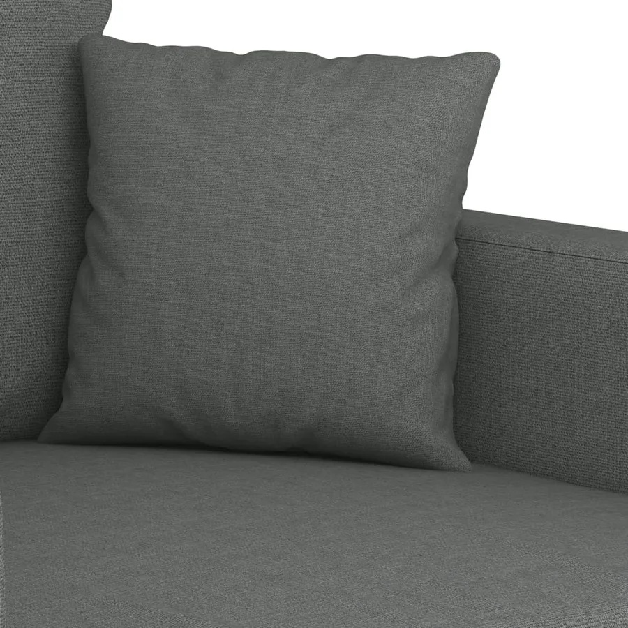 Ensemble de canapés 2 pcs avec coussins Gris foncé Tissu - 5