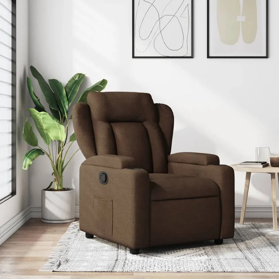Fauteuil inclinable Marron Tissu