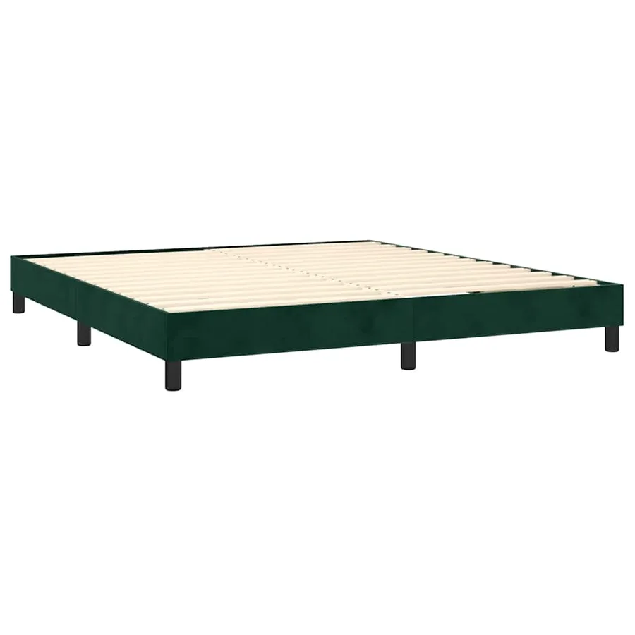 Sommier à lattes de lit avec matelas LED Vert foncé 180x200 cm - 5