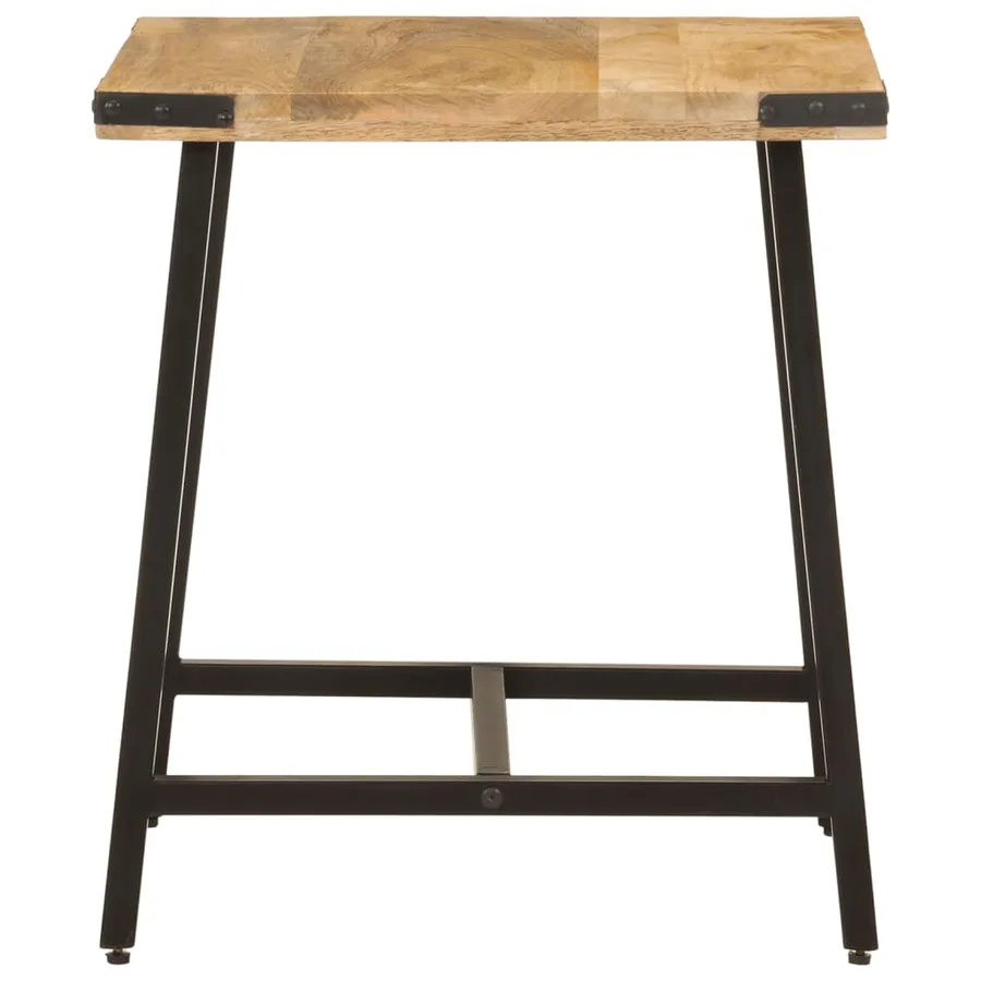 Table d’appoint 45x45x50 cm bois massif de manguier et fer - 3