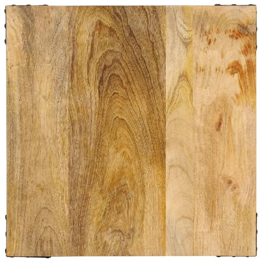 Table d’appoint 45x45x50 cm bois massif de manguier et fer - 4