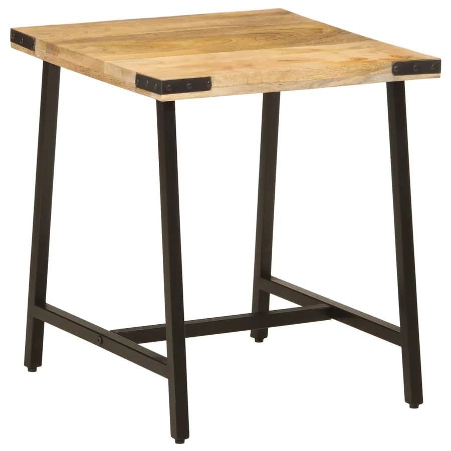 Table d’appoint 45x45x50 cm bois massif de manguier et fer - 8