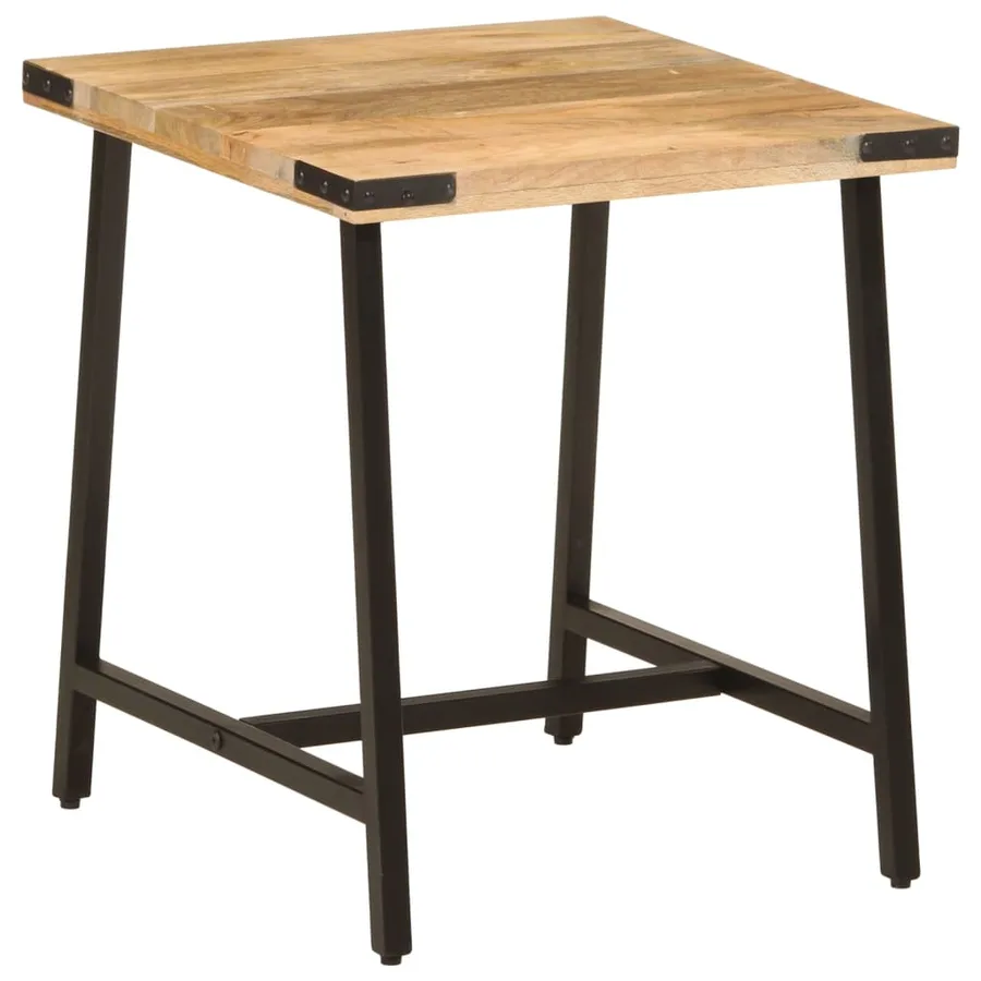 Table d’appoint 45x45x50 cm bois massif de manguier et fer - 9