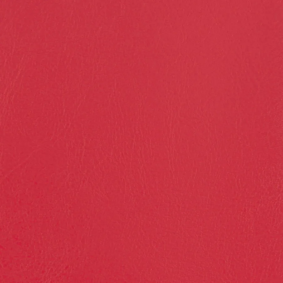Fauteuil avec repose-pied rouge similicuir - 7