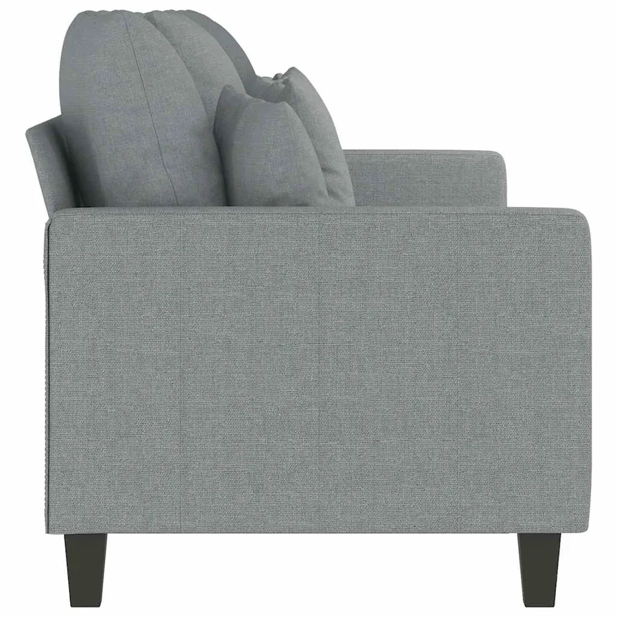 Canapé à 3 places Gris clair 180 cm Tissu - 5