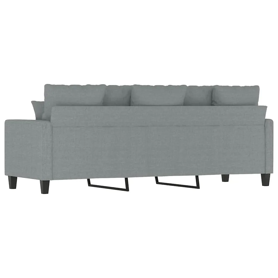 Canapé à 3 places Gris clair 180 cm Tissu - 6
