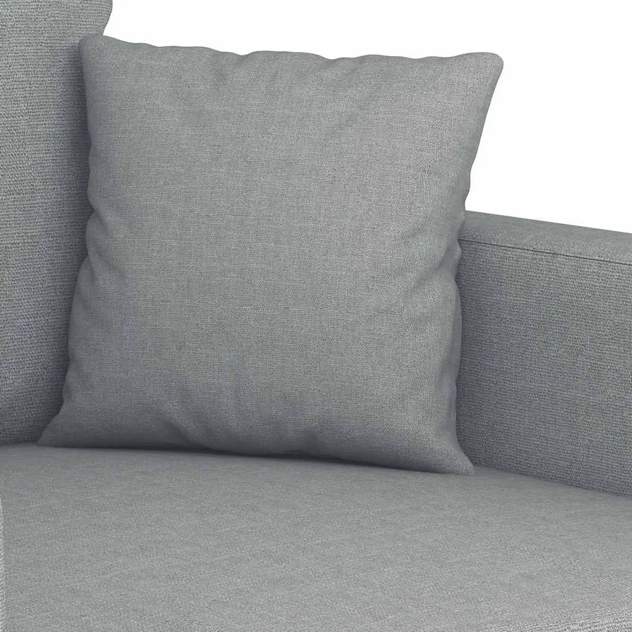 Canapé à 3 places Gris clair 180 cm Tissu - 7