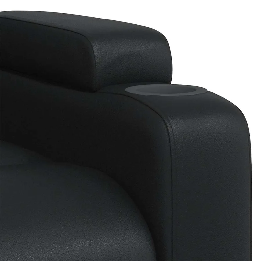 Fauteuil de massage inclinable Noir Similicuir - 10