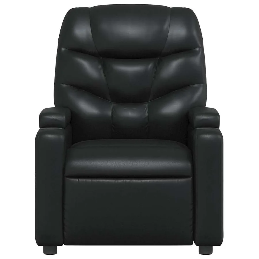 Fauteuil de massage inclinable Noir Similicuir - 5