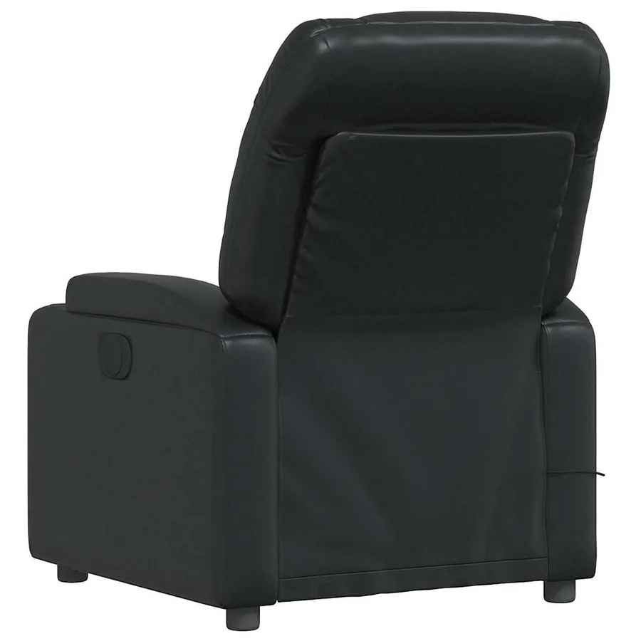 Fauteuil de massage inclinable Noir Similicuir - 7