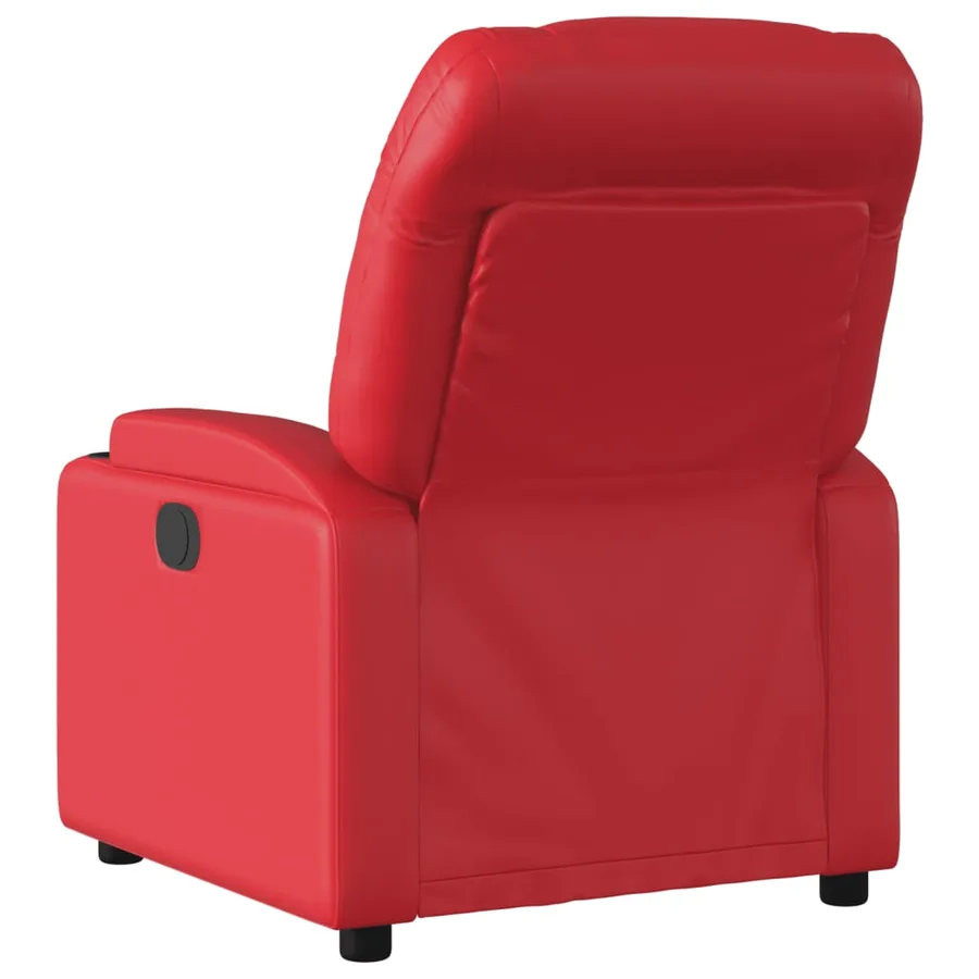 Fauteuil inclinable Rouge Similicuir - 5