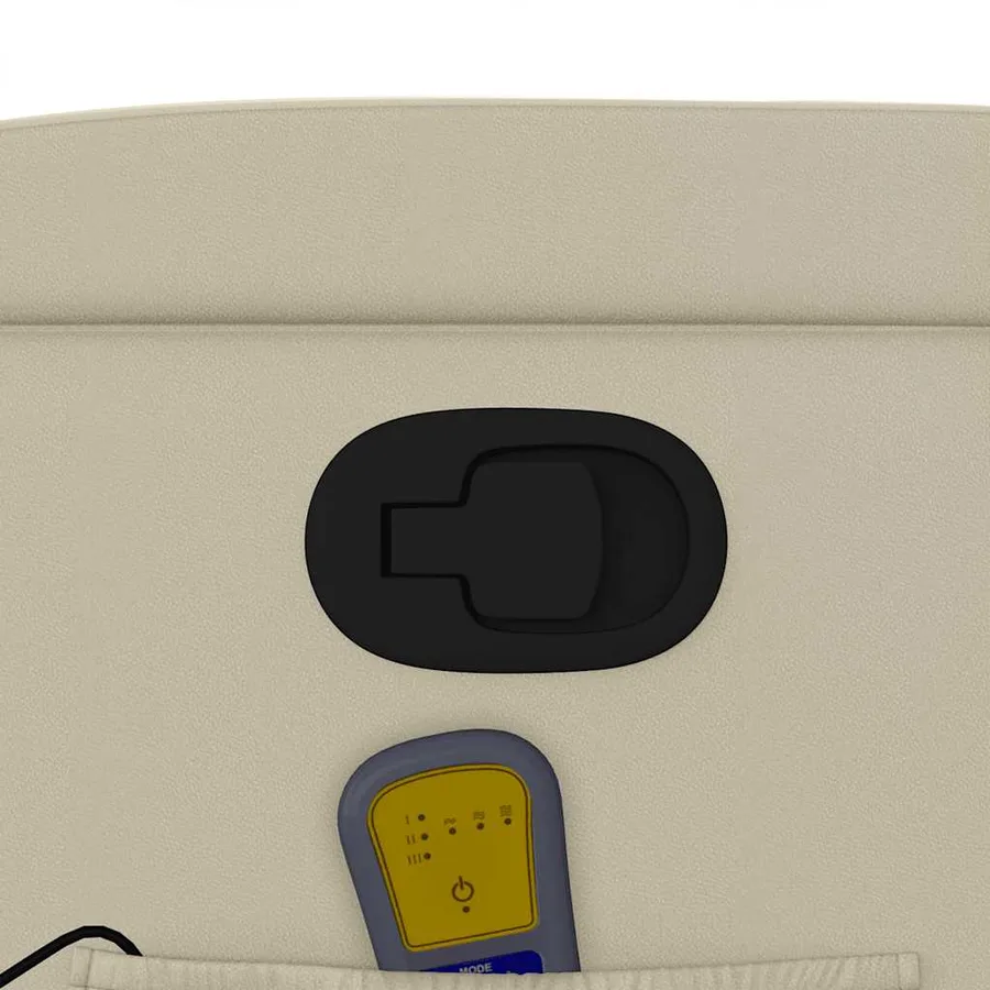 Fauteuil de massage inclinable crème similicuir - 10