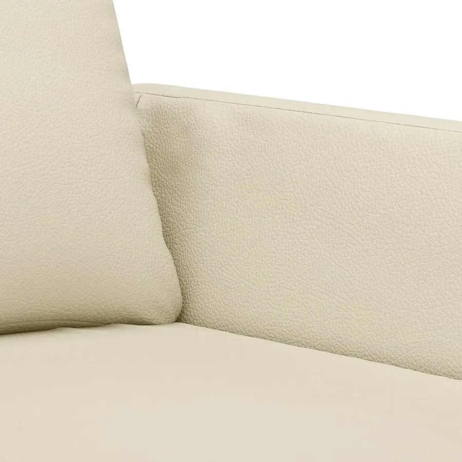 Fauteuil Crème 60 cm Similicuir - 7