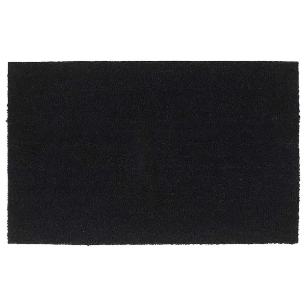 Tapis de porte noir 50x80 cm fibre de coco touffeté