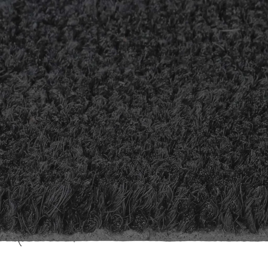 Tapis de porte noir 50x80 cm fibre de coco touffeté - 4