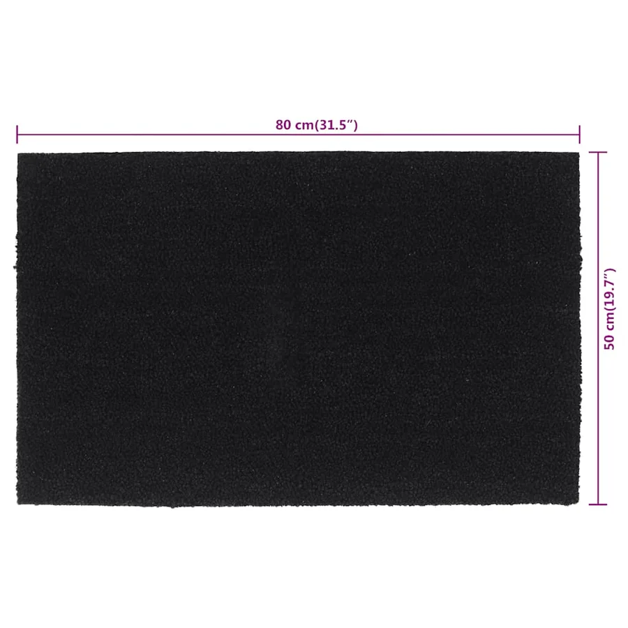 Tapis de porte noir 50x80 cm fibre de coco touffeté - 6