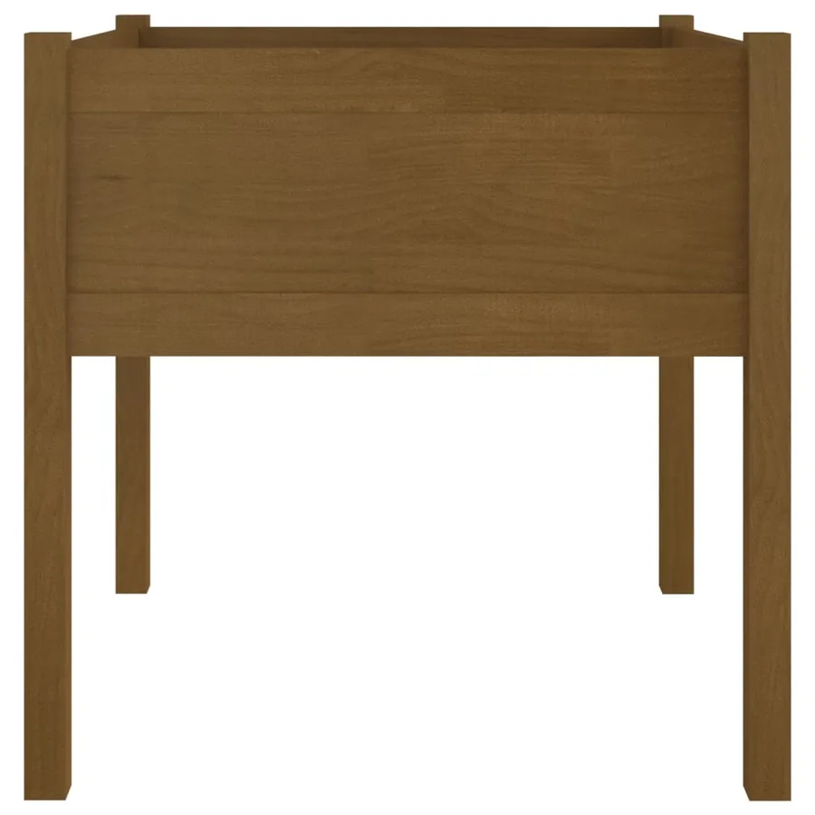 Jardinière d'extérieur Marron miel 70x70x70 cm Pin massif - 4