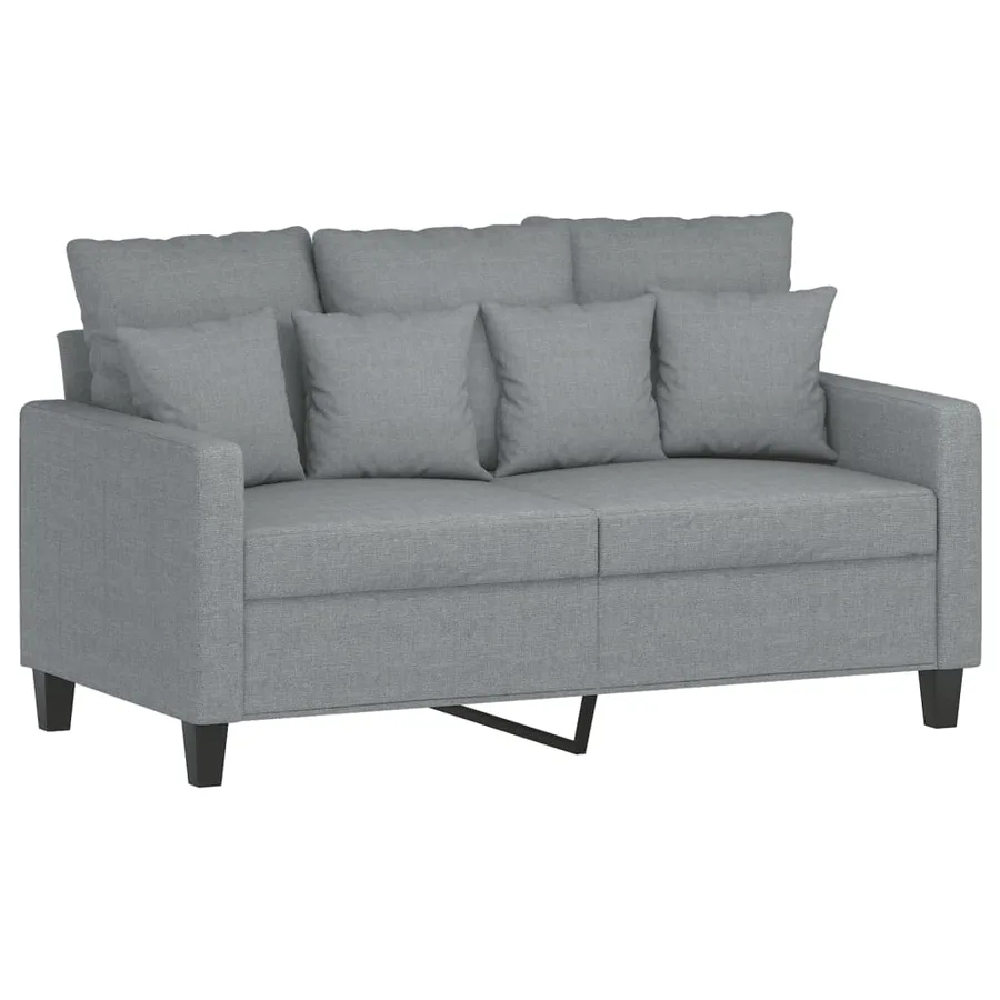 Ensemble de canapés 4 pcs coussins gris clair tissu - 4