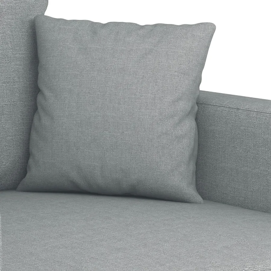 Ensemble de canapés 4 pcs coussins gris clair tissu - 7