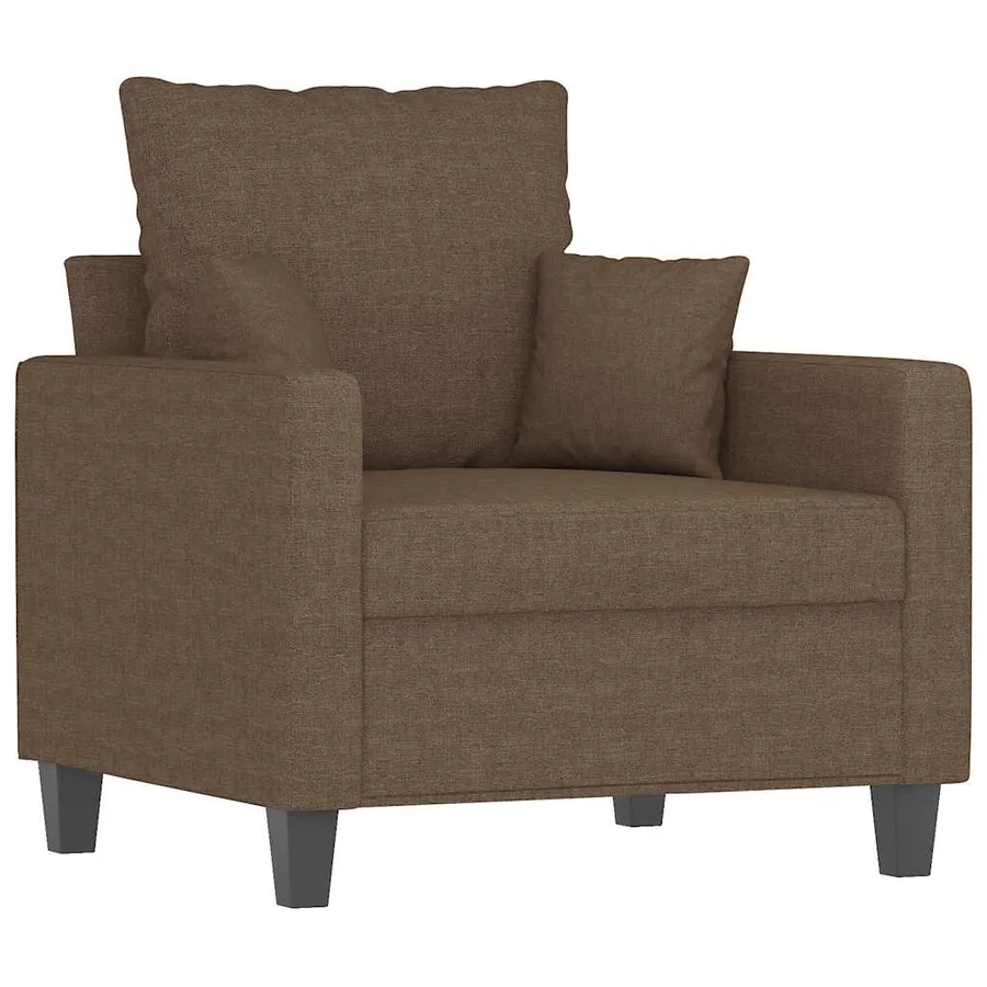Fauteuil Marron 60 cm Tissu - 2