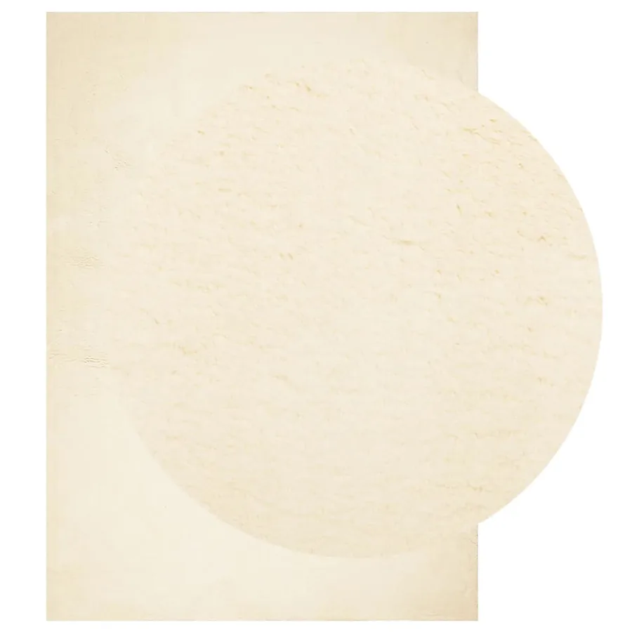 Tapis HUARTE à poils courts doux et lavable crème 160x230 cm - 3