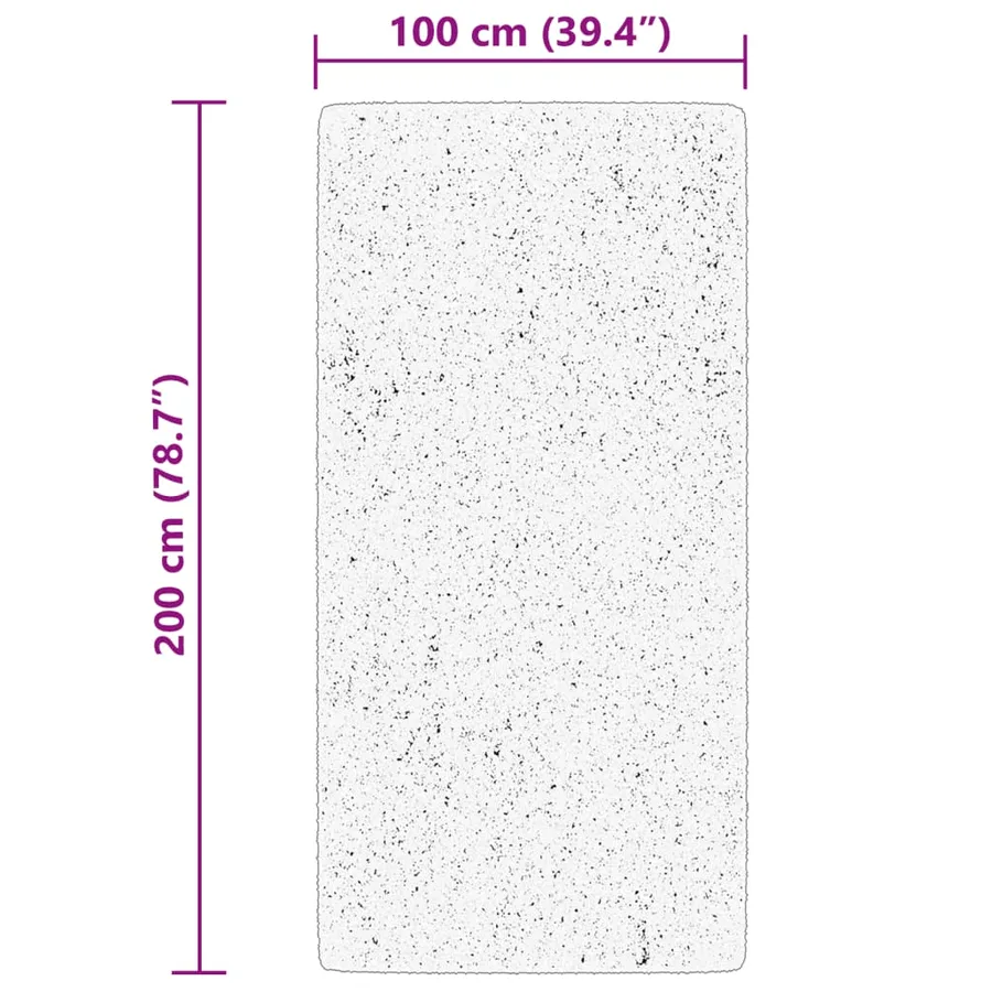 Tapis HUARTE à poils courts doux et lavable crème 100x200 cm - 10