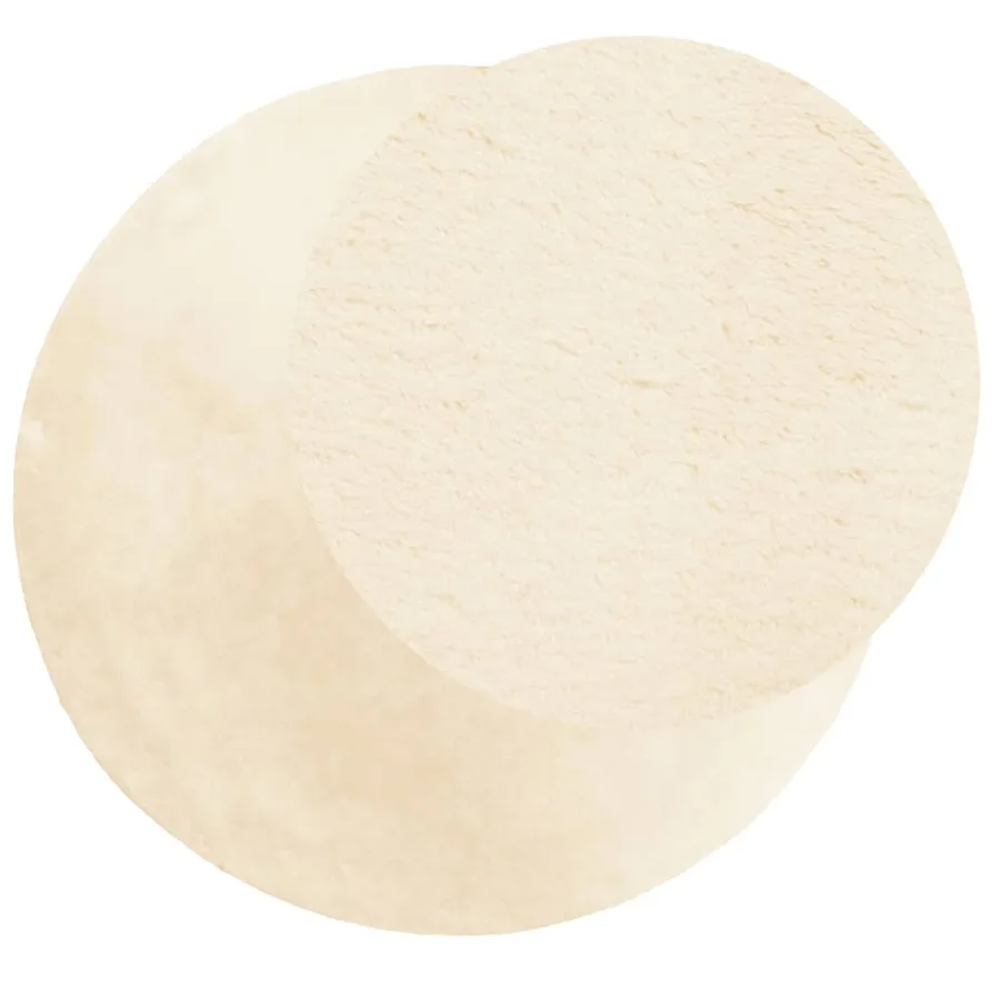 Tapis HUARTE à poils courts doux et lavable crème Ø 120 cm - 3