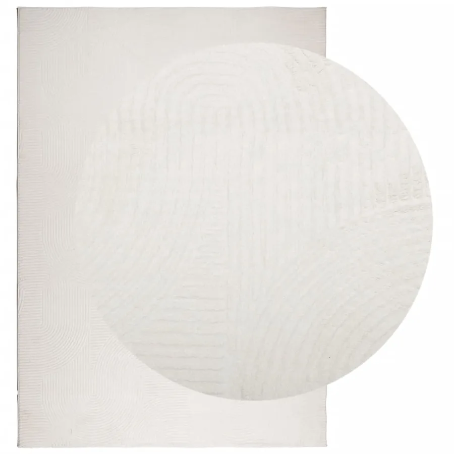 Tapis IZA poils courts style scandinave crème 140x200 cm - 3