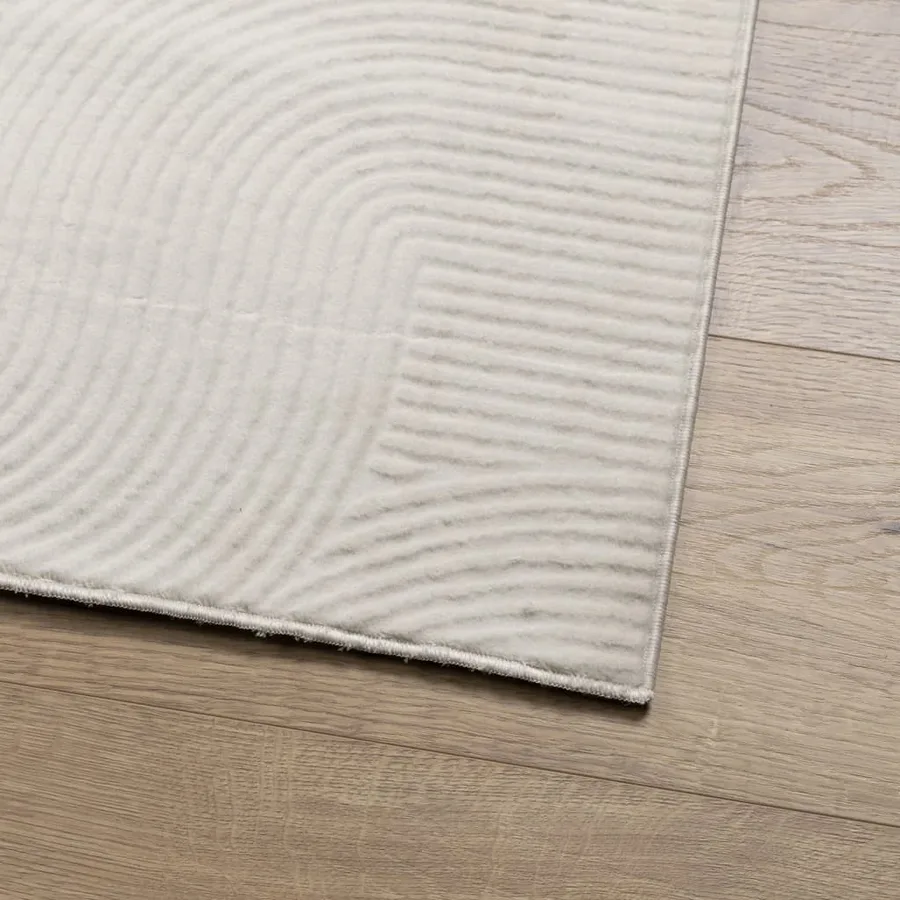 Tapis IZA poils courts style scandinave crème 140x200 cm - 4