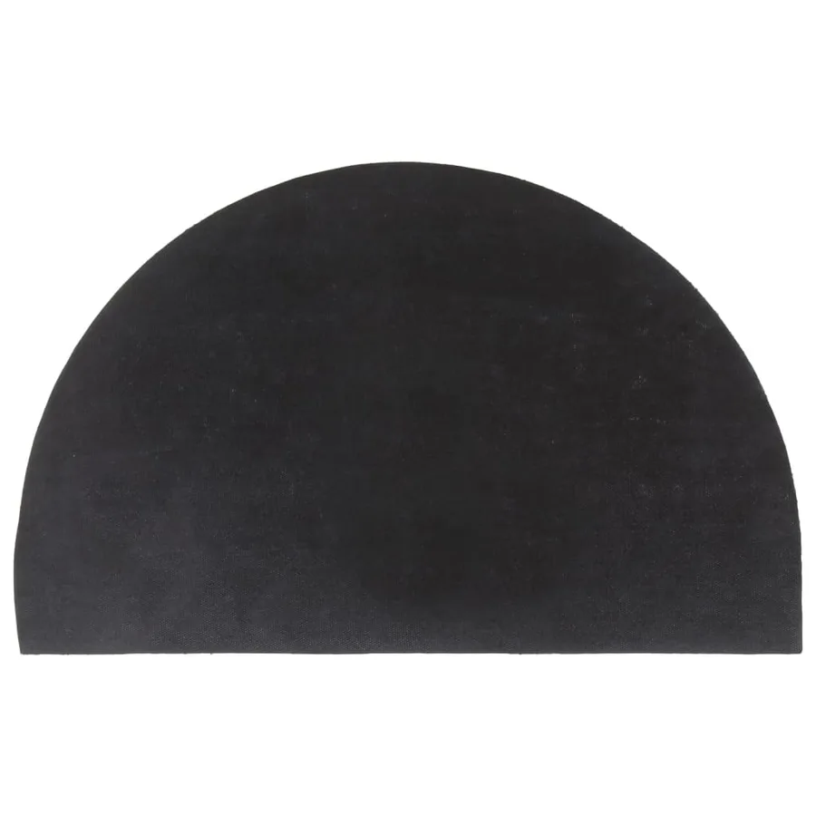 Tapis de porte gris foncé demi-rond 50x80 cm - 2