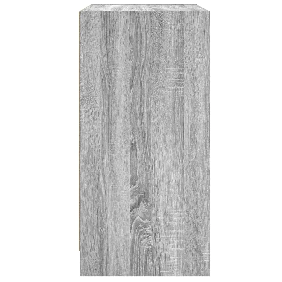 Armoire latérale avec portes en verre sonoma gris 68x37x75,5 cm - 7