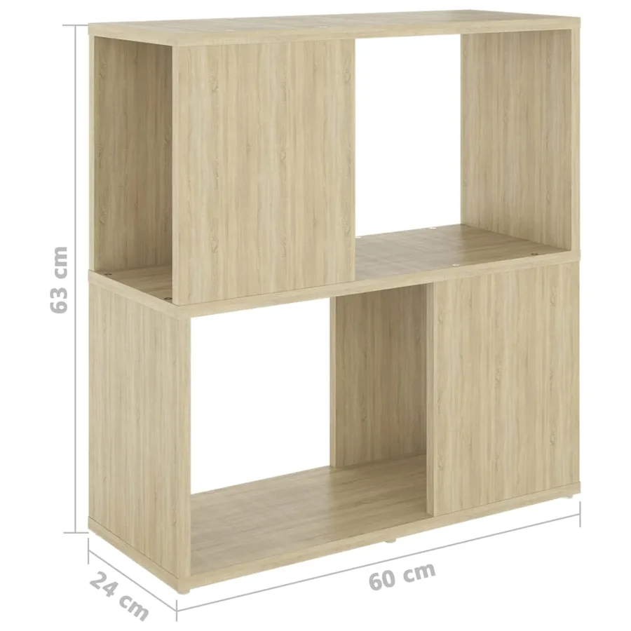 Bibliothèque Chêne sonoma 60x24x63 cm bois d'ingénierie - 7