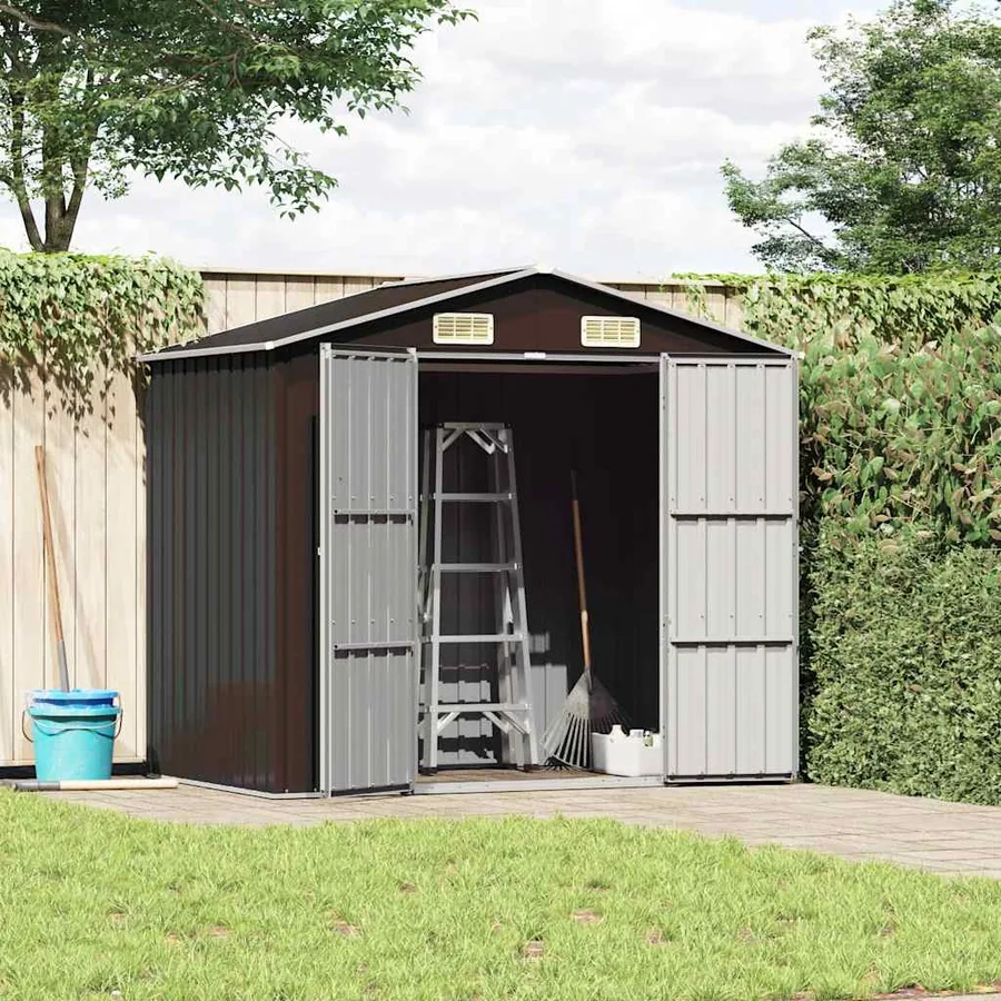 Abri de jardin Marron 205x129x183 cm Métal galvanisé - 2
