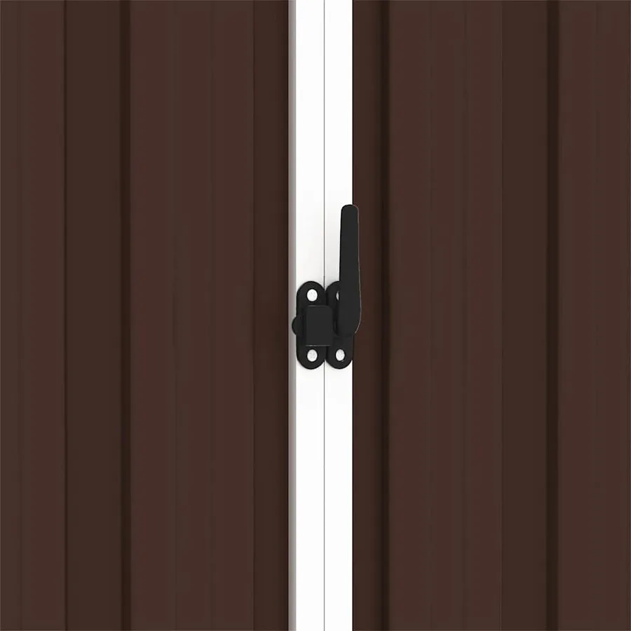 Abri de jardin Marron 205x129x183 cm Métal galvanisé - 7
