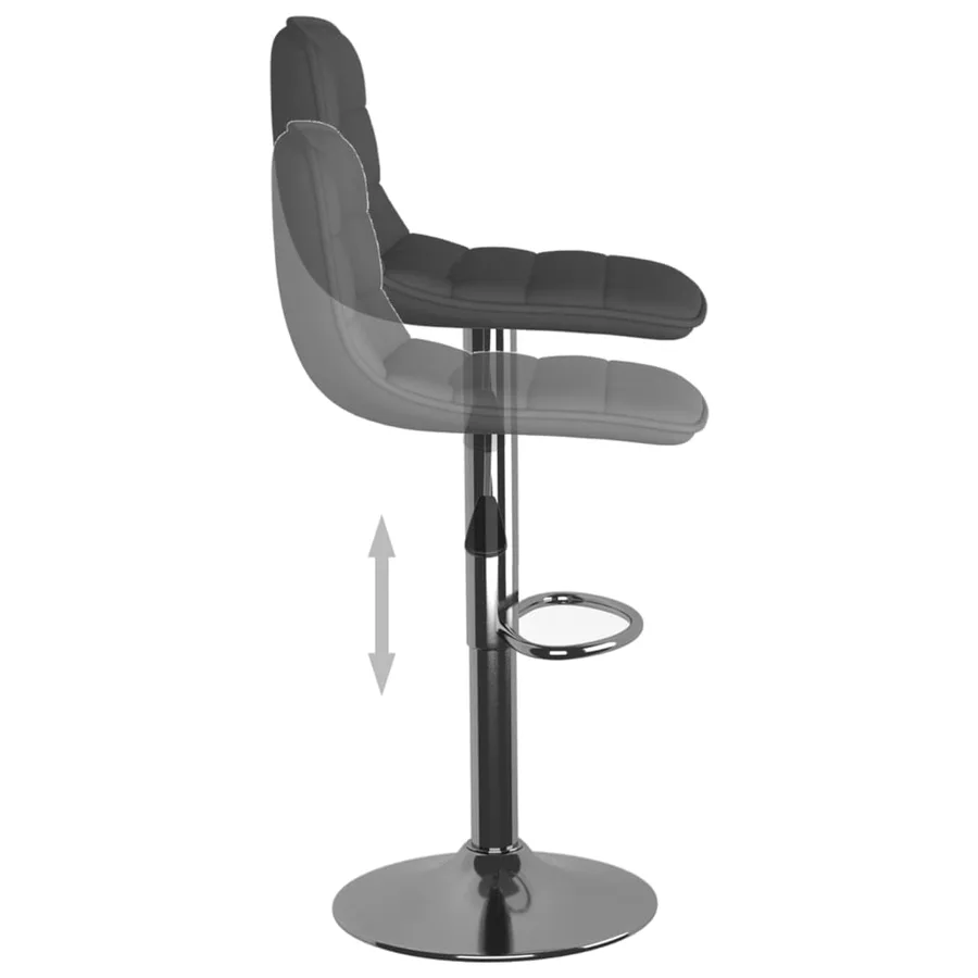 Tabourets de bar lot de 2 gris foncé tissu - 7