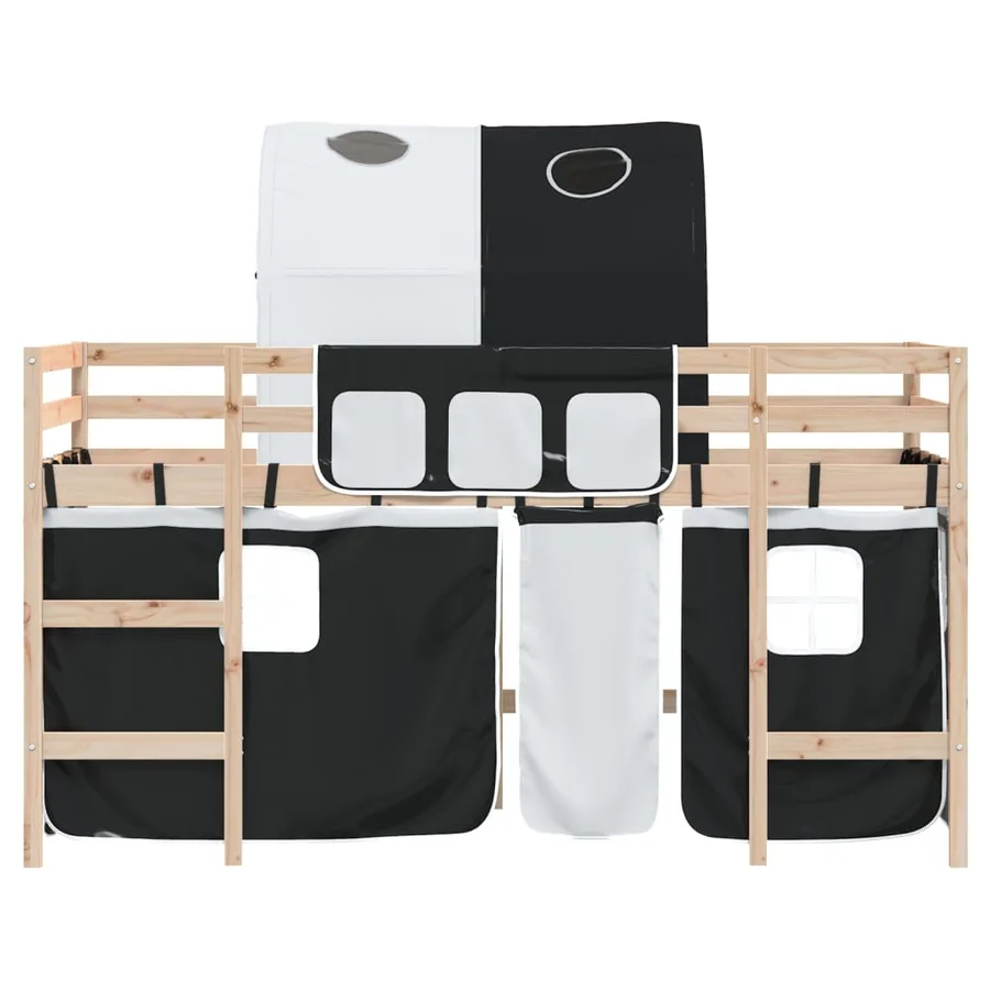 Lit mezzanine enfants avec tunnel sans matelas 80x200 cm - 5