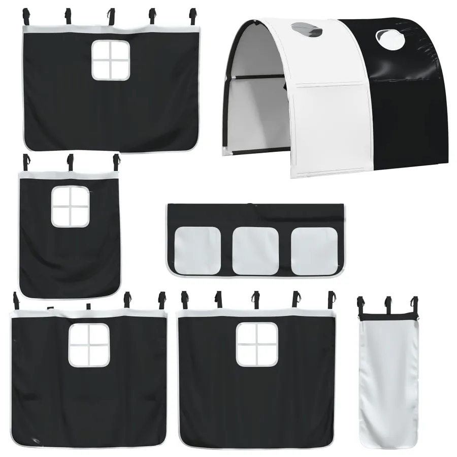Lit mezzanine enfants avec tunnel sans matelas 80x200 cm - 7