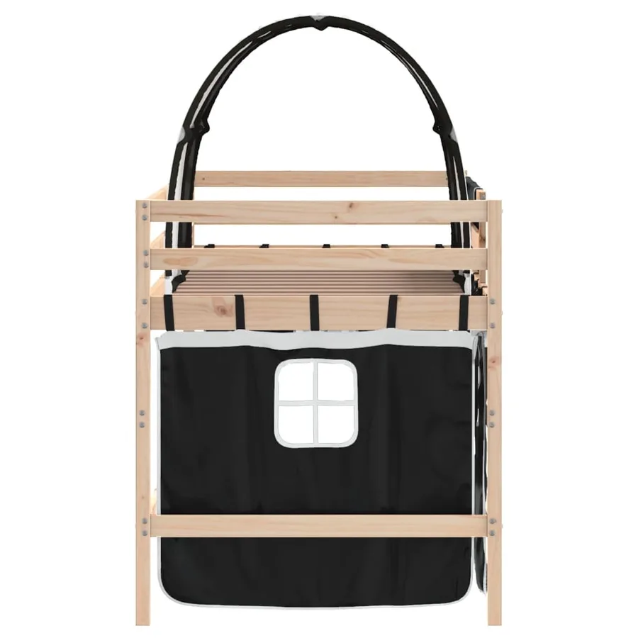 Lit mezzanine enfants avec tunnel sans matelas 80x200 cm - 8
